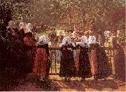 Mosler, Henry Harvest Festival oil painting artist